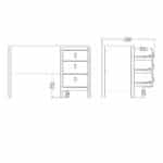 Furniture To Go Barcelona 3 Drawer Desk Oak The Home and Office Stores