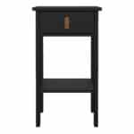 Furniture To Go Barcelona 1 Drawer Bedside Table Matt Black The Home and Office Stores
