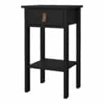 Furniture To Go Barcelona 1 Drawer Bedside Table Matt Black The Home and Office Stores