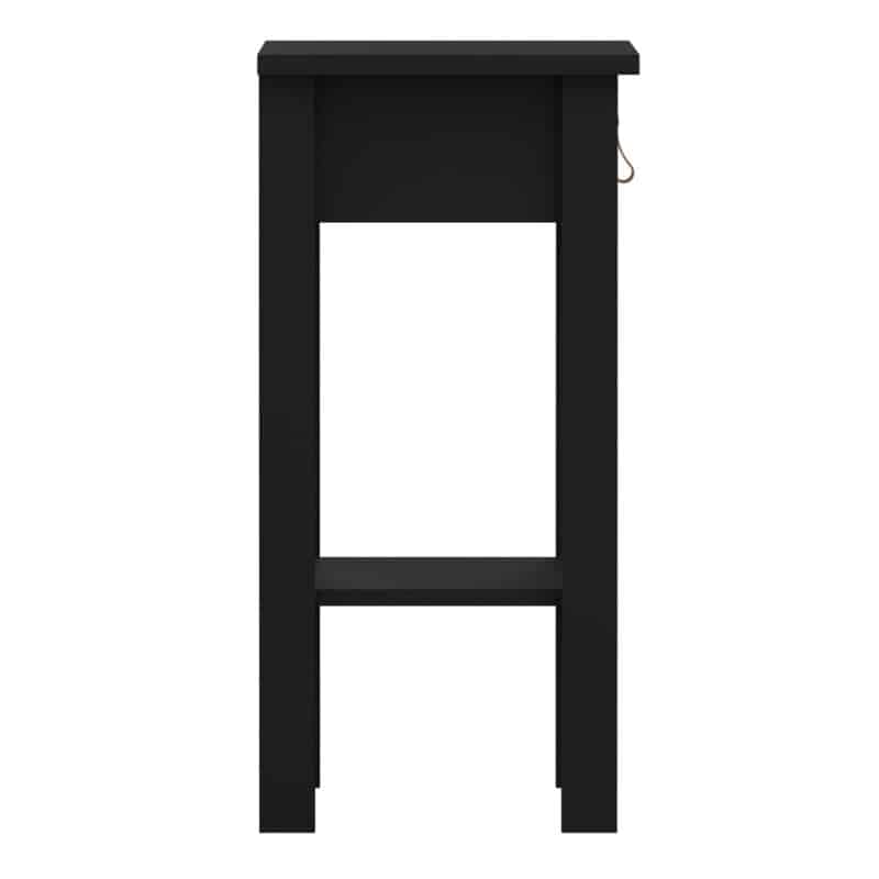 Furniture To Go Barcelona 1 Drawer Bedside Table Matt Black The Home and Office Stores