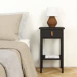 Furniture To Go Barcelona 1 Drawer Bedside Table Matt Black The Home and Office Stores