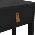 Furniture To Go Barcelona 1 Drawer Bedside Table Matt Black The Home and Office Stores