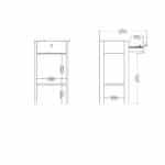 Furniture To Go Barcelona 1 Drawer Bedside Table Matt Black The Home and Office Stores