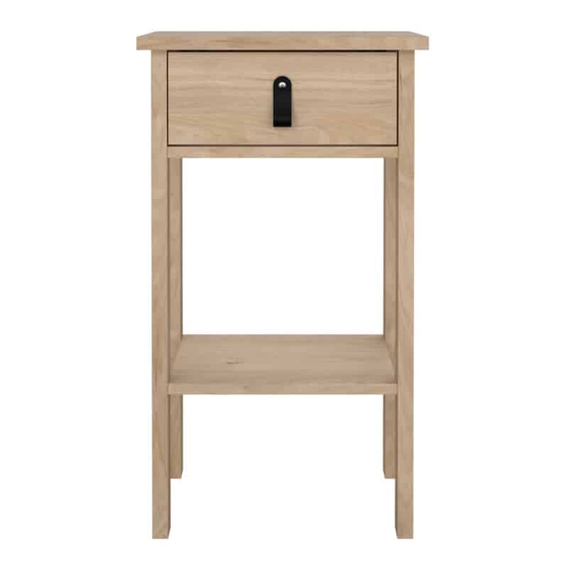 Furniture To Go Barcelona 1 Drawer Bedside Table Oak The Home and Office Stores