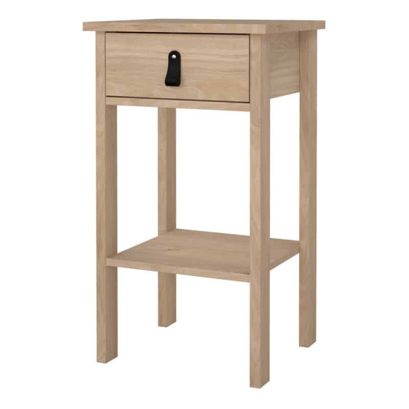 Furniture To Go Barcelona 1 Drawer Bedside Table Oak The Home and Office Stores