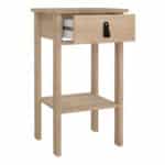 Furniture To Go Barcelona 1 Drawer Bedside Table Oak The Home and Office Stores