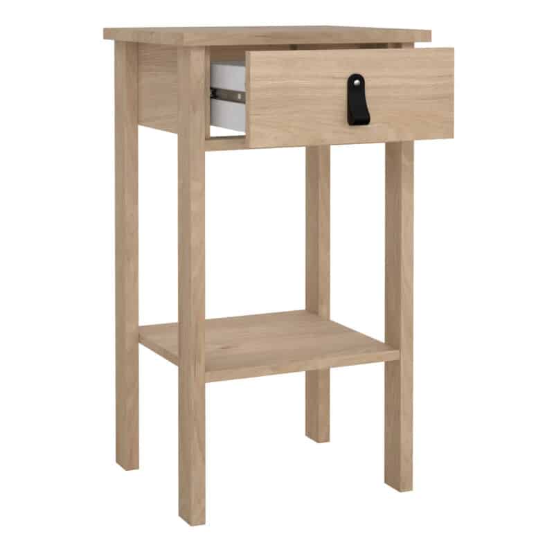 Furniture To Go Barcelona 1 Drawer Bedside Table Oak The Home and Office Stores
