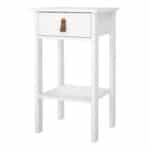 Furniture To Go Barcelona 1 Drawer Bedside Table White The Home and Office Stores