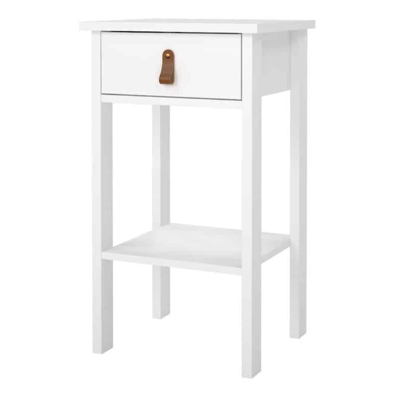 Furniture To Go Barcelona 1 Drawer Bedside Table White The Home and Office Stores