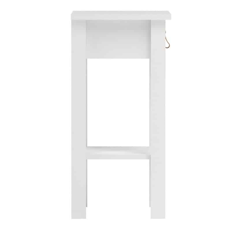 Furniture To Go Barcelona 1 Drawer Bedside Table White The Home and Office Stores