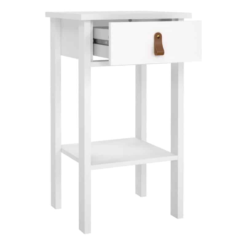 Furniture To Go Barcelona 1 Drawer Bedside Table White The Home and Office Stores