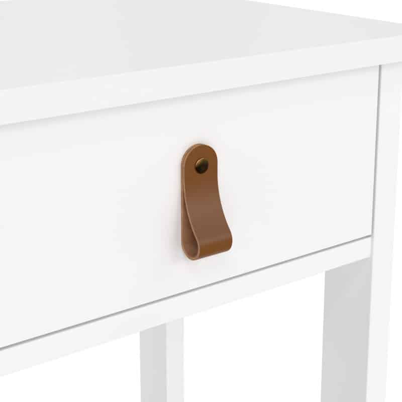 Furniture To Go Barcelona 1 Drawer Bedside Table White The Home and Office Stores