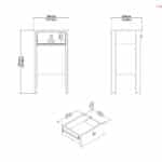 Furniture To Go Barcelona 1 Drawer Bedside Table White The Home and Office Stores