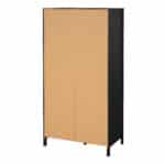 Furniture To Go Barcelona 2 Door 2 Drawer Mirrored Wardrobe Matt Black The Home and Office Stores
