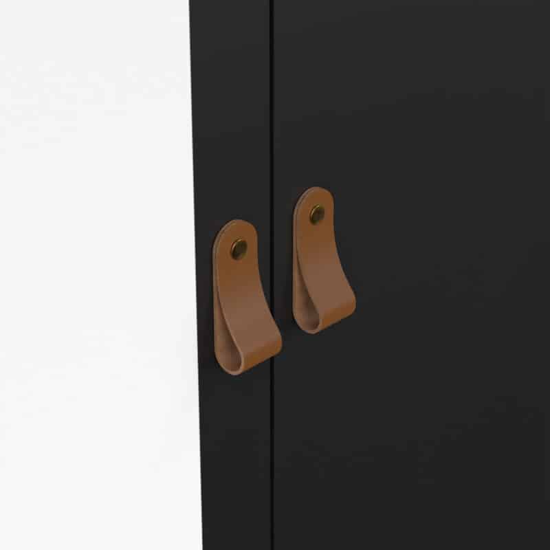 Furniture To Go Barcelona 2 Door 2 Drawer Mirrored Wardrobe Matt Black The Home and Office Stores