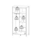 Furniture To Go Barcelona 2 Door 2 Drawer Mirrored Wardrobe Matt Black The Home and Office Stores