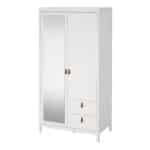 Furniture To Go Barcelona 2 Door 2 Drawer Mirrored Wardrobe White The Home and Office Stores