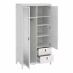 Furniture To Go Barcelona 2 Door 2 Drawer Mirrored Wardrobe White The Home and Office Stores