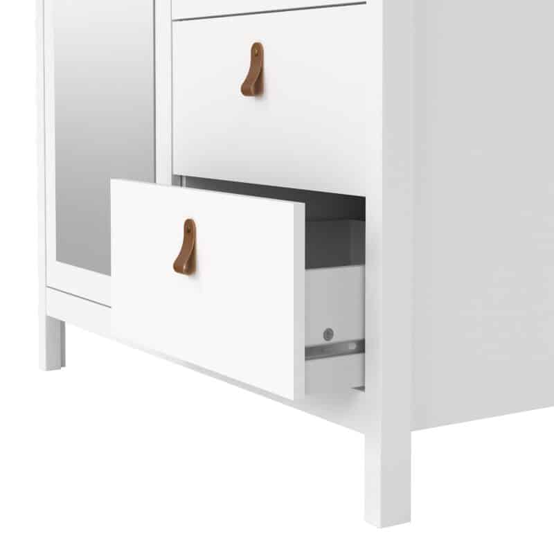 Furniture To Go Barcelona 2 Door 2 Drawer Mirrored Wardrobe White The Home and Office Stores