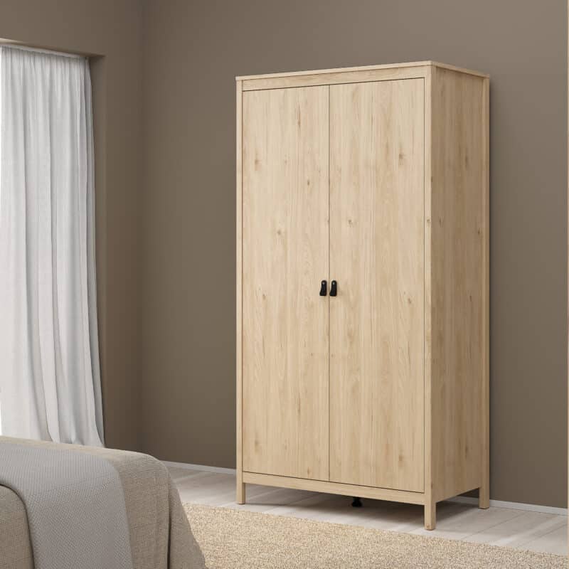 Furniture To Go Barcelona 2 Door Wardrobe Oak The Home and Office Stores