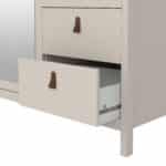 Furniture To Go Barcelona 3 Door 2 Drawer Mirrored Wardrobe Cashmere The Home and Office Stores