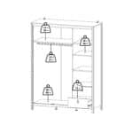 Furniture To Go Barcelona 3 Door 2 Drawer Mirrored Wardrobe Cashmere The Home and Office Stores
