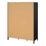 Furniture To Go Barcelona 3 Door 2 Drawer Mirrored Wardrobe Matt Black The Home and Office Stores