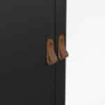 Furniture To Go Barcelona 3 Door 2 Drawer Mirrored Wardrobe Matt Black The Home and Office Stores