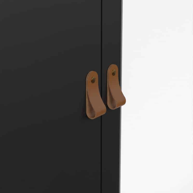 Furniture To Go Barcelona 3 Door 2 Drawer Mirrored Wardrobe Matt Black The Home and Office Stores