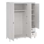 Furniture To Go Barcelona 3 Door 2 Drawer Mirrored Wardrobe White The Home and Office Stores