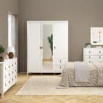 Furniture To Go Barcelona 3 Door 2 Drawer Mirrored Wardrobe White The Home and Office Stores