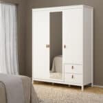 Furniture To Go Barcelona 3 Door 2 Drawer Mirrored Wardrobe White The Home and Office Stores