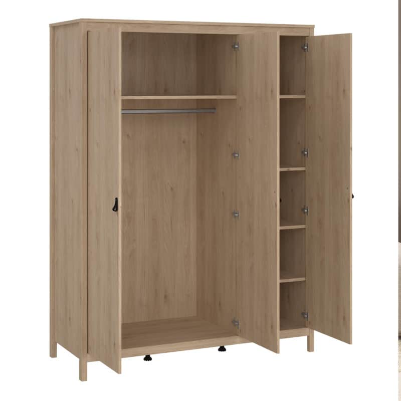 Furniture To Go Barcelona 3 Door Wardrobe Oak The Home and Office Stores