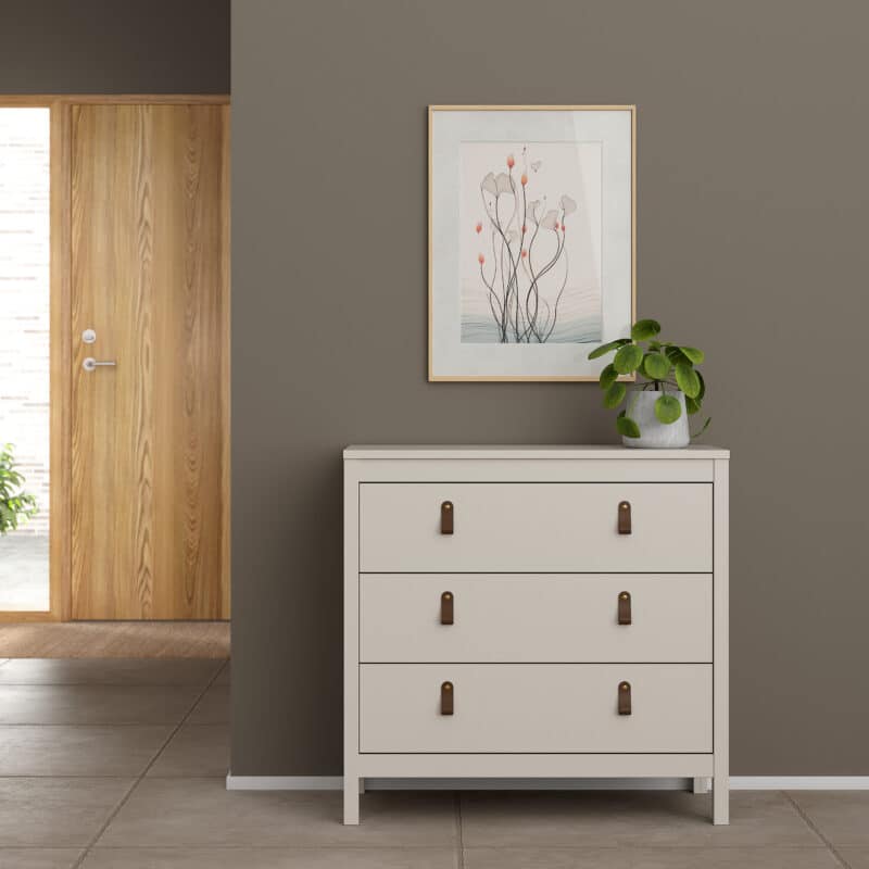 Furniture To Go Barcelona 3 Drawer Chest Cashmere The Home and Office Stores