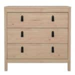 Furniture To Go Barcelona 3 Drawer Chest Oak The Home and Office Stores