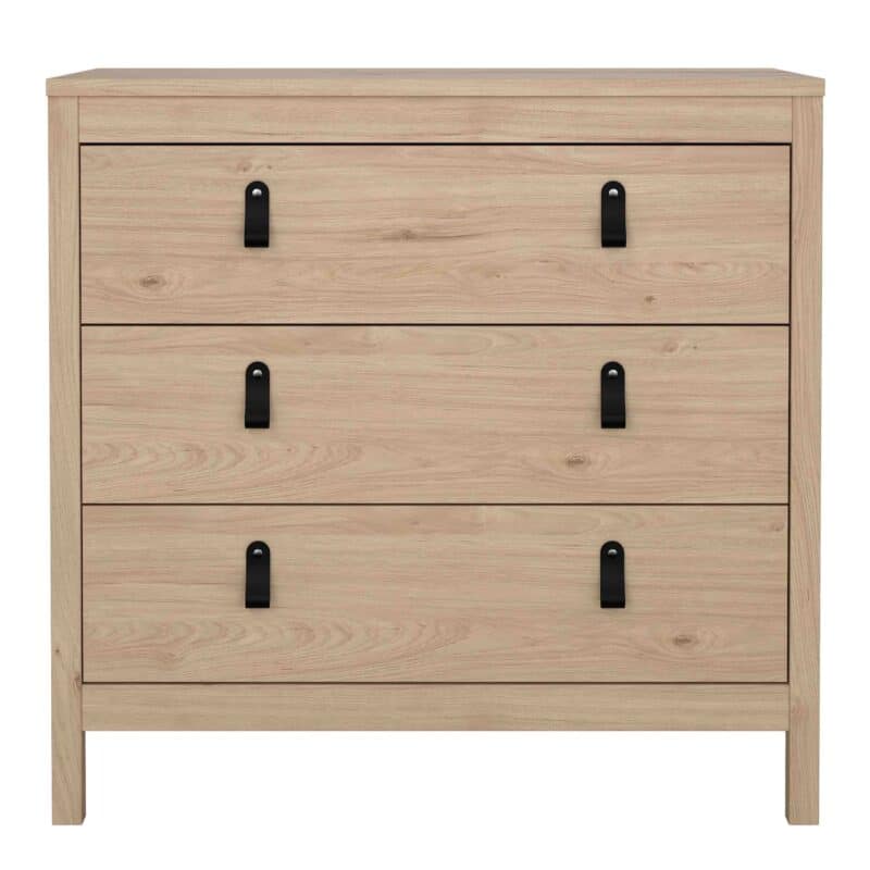 Furniture To Go Barcelona 3 Drawer Chest Oak The Home and Office Stores