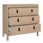 Furniture To Go Barcelona 3 Drawer Chest Oak The Home and Office Stores