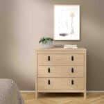 Furniture To Go Barcelona 3 Drawer Chest Oak The Home and Office Stores