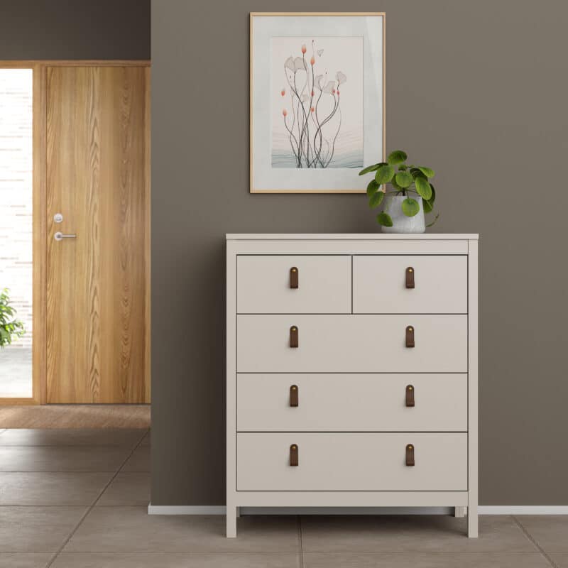 Furniture To Go Barcelona 5 Drawer Chest Cashmere The Home and Office Stores
