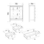 Furniture To Go Barcelona 5 Drawer Chest Cashmere The Home and Office Stores
