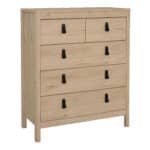 Furniture To Go Barcelona 5 drawer chest oak