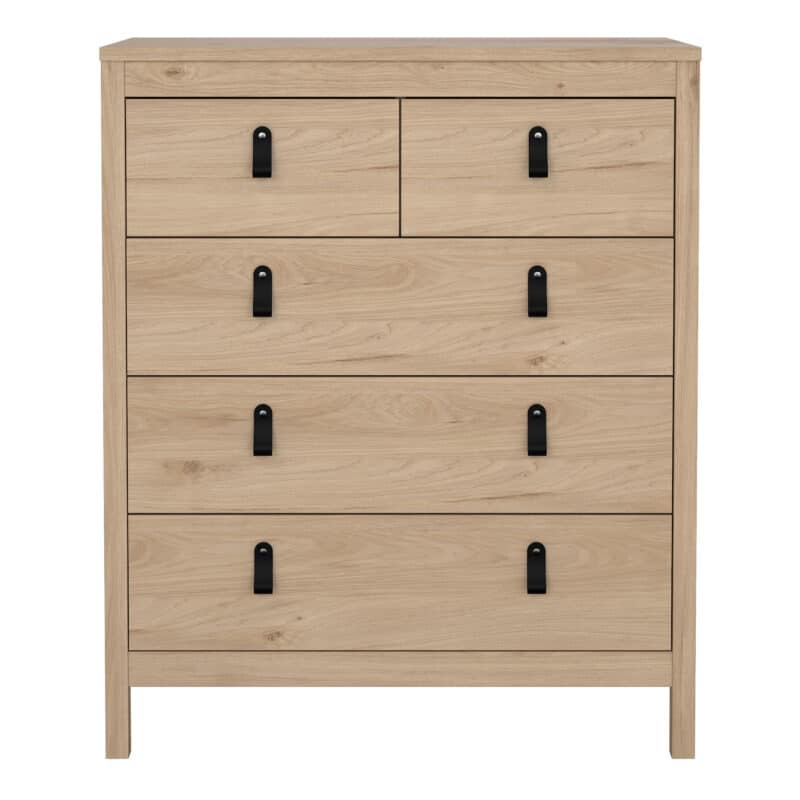 Furniture To Go Barcelona 5 Drawer Chest Oak The Home and Office Stores