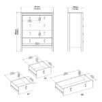 Furniture To Go Barcelona 5 Drawer Chest Oak The Home and Office Stores