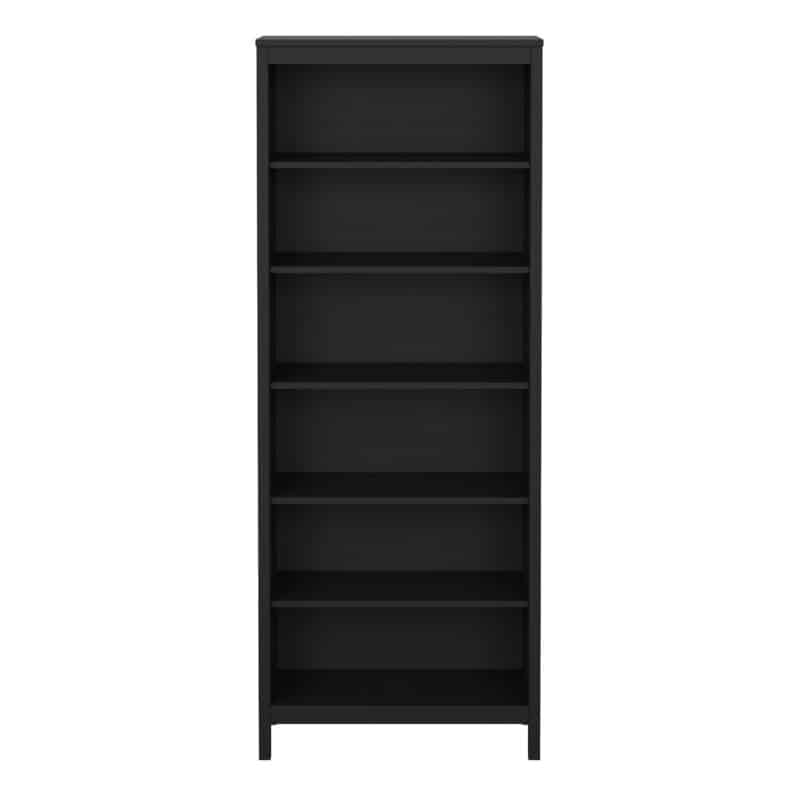 Furniture To Go Barcelona 5 Shelf Bookcase Matt Black The Home and Office Stores