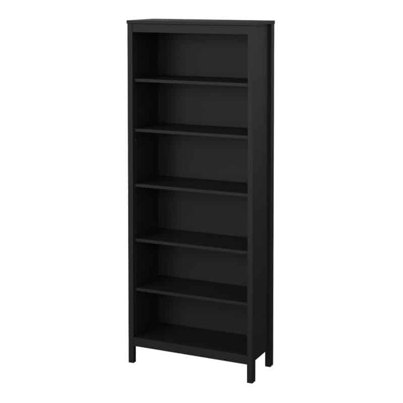 Furniture To Go Barcelona 5 Shelf Bookcase Matt Black The Home and Office Stores
