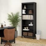 Furniture To Go Barcelona 5 Shelf Bookcase Matt Black The Home and Office Stores