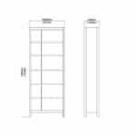 Furniture To Go Barcelona 5 Shelf Bookcase Matt Black The Home and Office Stores