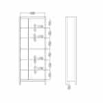 Furniture To Go Barcelona 5 Shelf Bookcase Matt Black The Home and Office Stores