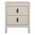 Furniture To Go Barcelona Bedside Table 2 Drawers Cashmere The Home and Office Stores