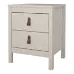 Furniture To Go Barcelona Bedside Table 2 Drawers Cashmere The Home and Office Stores